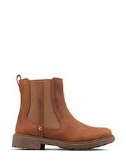 Clarks Brown Multi Fit Leather Astrol Orin Boots - Image 1 of 7
