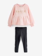 وردي - طقم من سترة بتصميم كشكشة وبنطلون ضيق من Baker by Ted Baker - صورة 1 من 9