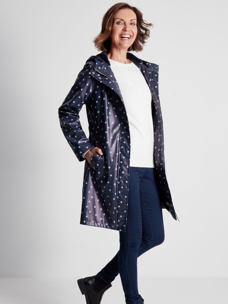 Spirit Blue Spot Fleece Lined Parka - Image 2 of 5