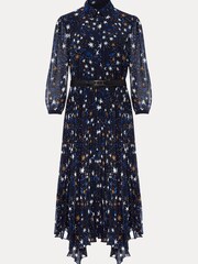 Phase Eight Blue Dani Star Pleated Dress - Image 6 of 6