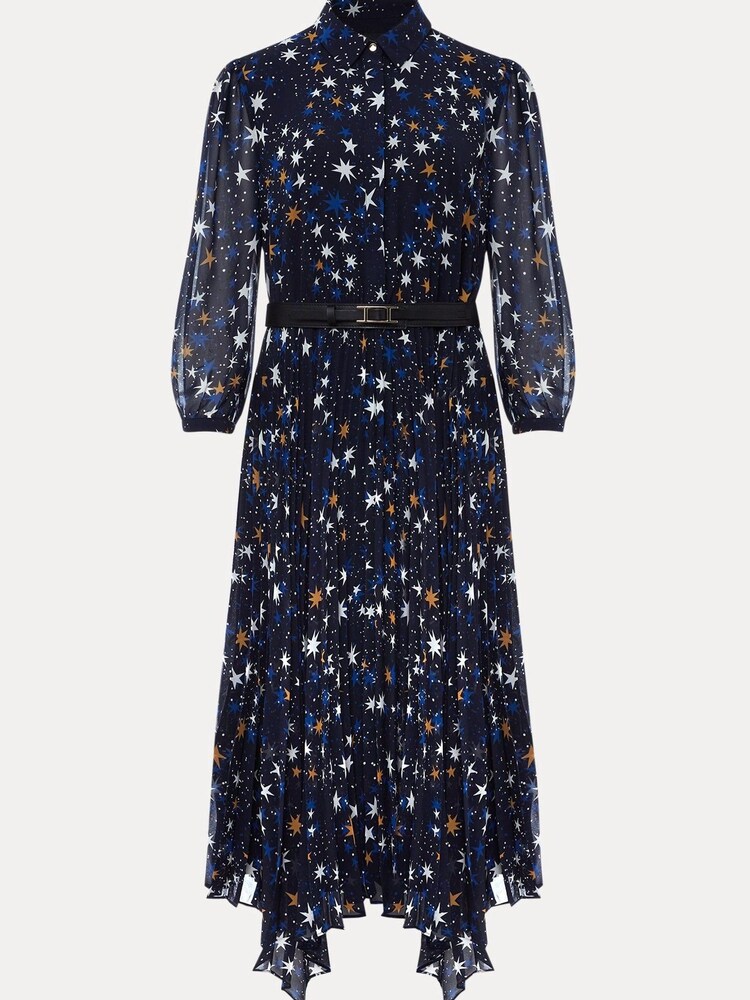 Phase Eight Blue Dani Star Pleated Dress - Image 6 of 6 Phase Eight Blue Dani Star Pleated Dress - Image 6 of 6