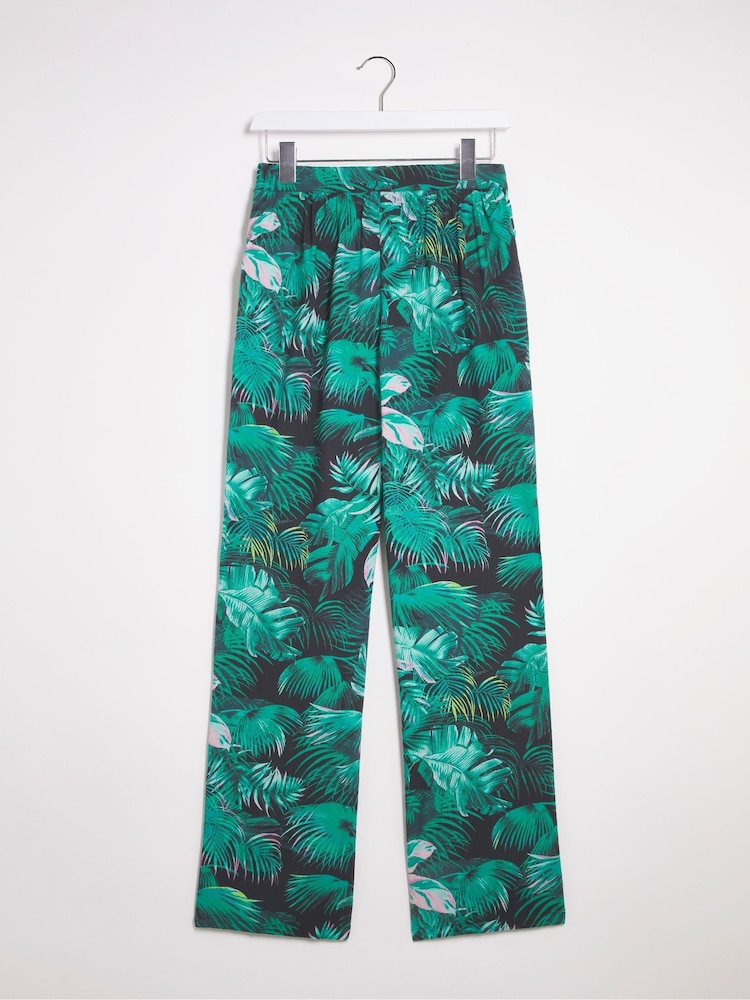 JD Williams Green Floral Tropical Pyjamas Set - Image 7 of 7