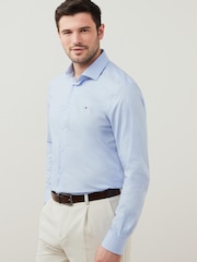 Tommy Hilfiger Blue Slim Fit Core Flex Poplin Shirt - Image 1 of 4