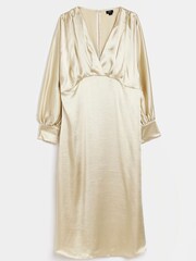 River Island Petite Cream Batwing Midi Dress - Image 1 of 2