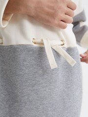 Reiss Pale Pink/Grey Marl Ellia Junior Colourblock Sweater Dress - Image 6 of 7