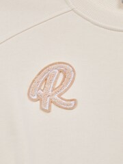 Reiss Pale Pink/Grey Marl Ellia Junior Colourblock Sweater Dress - Image 7 of 7
