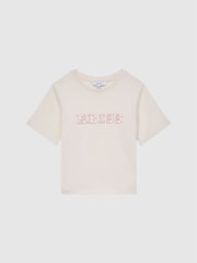 Reiss Pale Pink Jasmine Sequin T-Shirt - Image 2 of 6