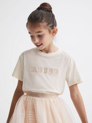Reiss Pale Pink Jasmine Sequin T-Shirt - Image 3 of 6