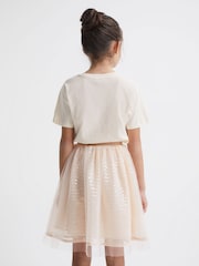 Reiss Pale Pink Jasmine Sequin T-Shirt - Image 5 of 6