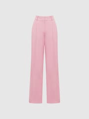 Reiss Pink Bonnie Wide Leg Trousers - Image 2 of 6