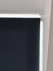 Navy Blue Ready Made Textured Roller Blackout Blind - Image 5 of 7