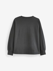 Charcoal Grey/Animal Print Sequin Long Sleeve T-Shirts 3 Pack (3-16yrs) - Image 2 of 2