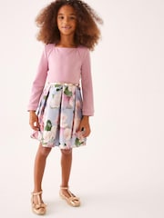 Baker by Ted Baker Pink Long Sleeve Floral Dress - Image 1 of 9