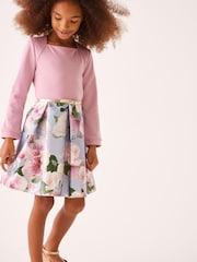 Baker by Ted Baker Pink Long Sleeve Floral Dress - Image 3 of 9