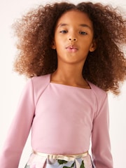 Baker by Ted Baker Pink Long Sleeve Floral Dress - Image 4 of 9