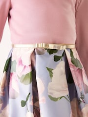 Baker by Ted Baker Pink Long Sleeve Floral Dress - Image 5 of 9