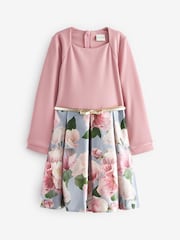 Baker by Ted Baker Pink Long Sleeve Floral Dress - Image 6 of 9