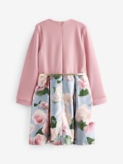 Baker by Ted Baker Pink Long Sleeve Floral Dress - Image 7 of 9