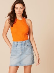 Denim, Mittelblau - Cargo-Minirock - Bild 1 von 6