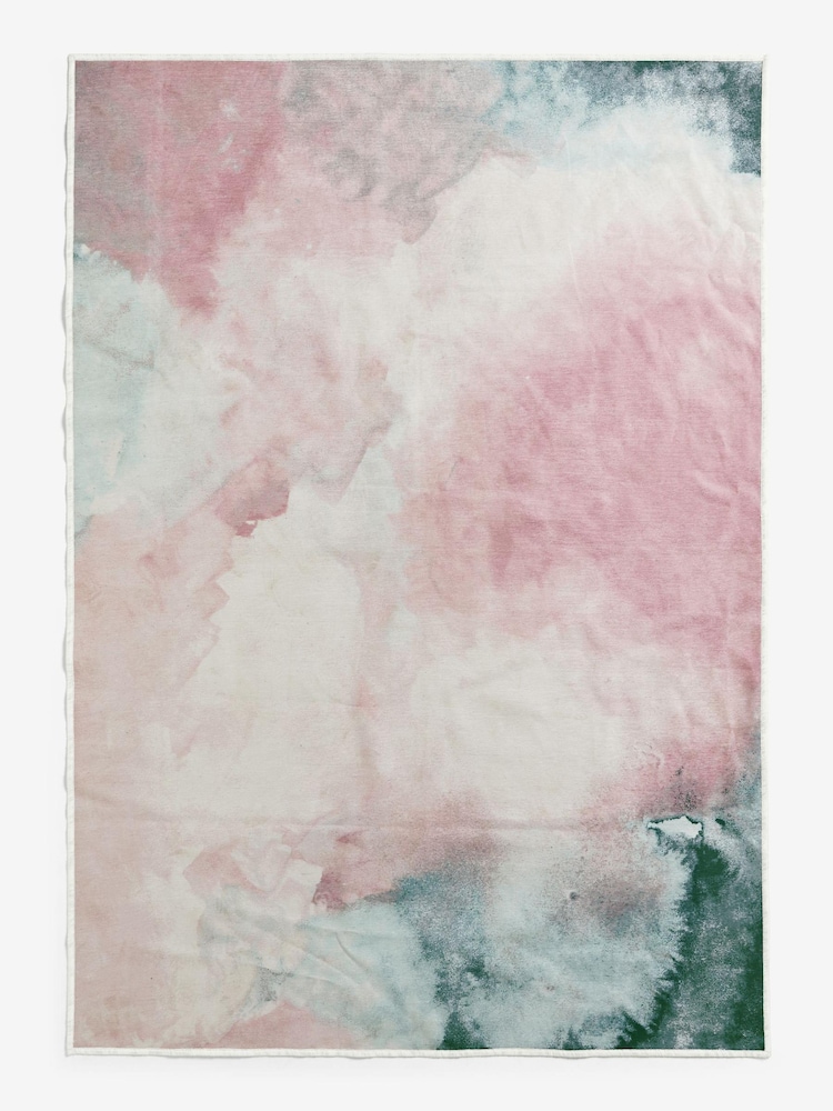 Light Pink Washable Lilja Abstract Rug - Image 6 of 6