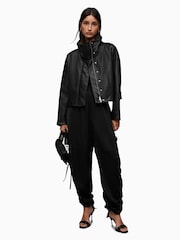 AllSaints Black Ryder Jacket - Image 3 of 10