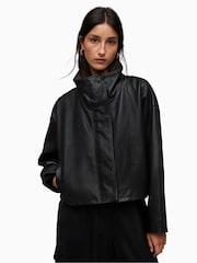 AllSaints Black Ryder Jacket - Image 4 of 10