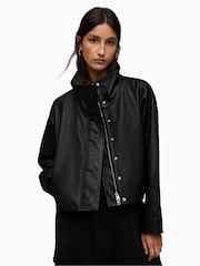 AllSaints Black Ryder Jacket - Image 8 of 10