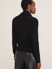 Phase Eight Rylee Black Roll Neck Knit Jumper - Image 2 of 6