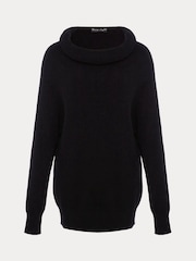 Phase Eight Rylee Black Roll Neck Knit Jumper - Image 6 of 6