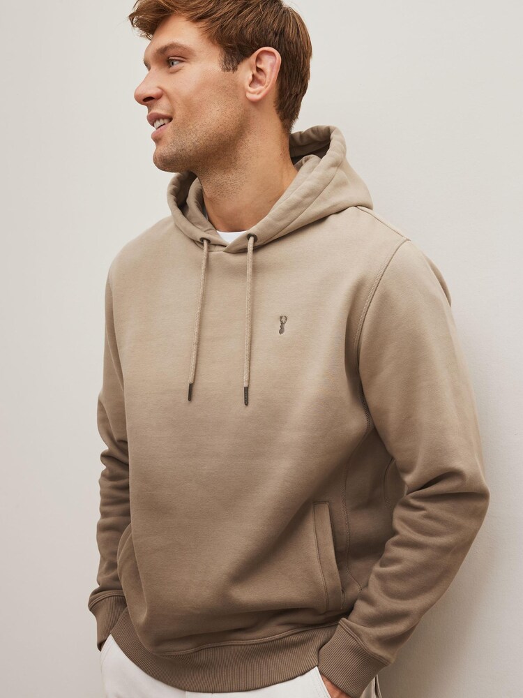 Stone Brown Dip Dye Ombre Hoodie - Image 4 of 8
