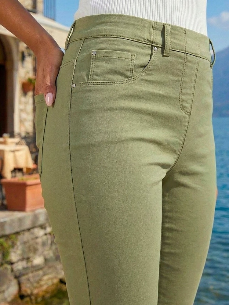 Roman Khaki Green 31'' Denim Stretch Legging - Image 4 of 4