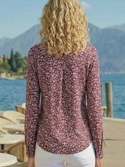 Roman Purple Printed Notch Neck Shirt - Image 3 of 3