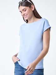 Roman Light Blue Plain Stretch Jersey T-Shirt - Image 1 of 5