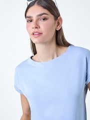 Roman Light Blue Plain Stretch Jersey T-Shirt - Image 4 of 5