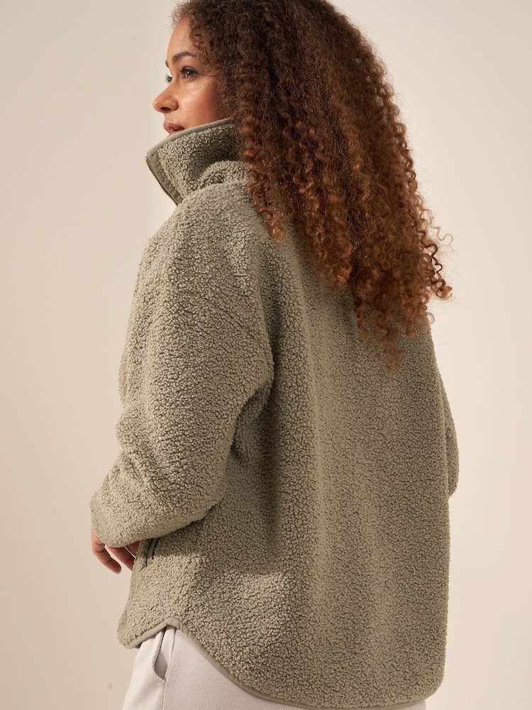 Truly Grey Bouclé 3/4 Zip Jumper - Image 2 of 4 Truly Grey Bouclé 3/4 Zip Jumper - Image 2 of 4