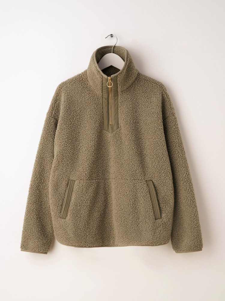 Truly Grey Bouclé 3/4 Zip Jumper - Image 4 of 4 Truly Grey Bouclé 3/4 Zip Jumper - Image 4 of 4