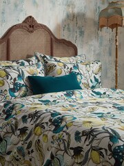 EW by Edinburgh Weavers Blue Morton Timeless Tribute Floral 200 Thread Count 100% Cotton Duvet Cover And Pillowcase Set - Image 2 of 4