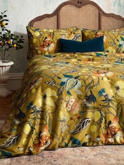 EW by Edinburgh Weavers Yellow Morton Timeless Tribute Floral 200 Thread Count 100% Cotton Duvet Cover And Pillowcase Set - Image 1 of 4