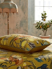 EW by Edinburgh Weavers Yellow Morton Timeless Tribute Floral 200 Thread Count 100% Cotton Duvet Cover And Pillowcase Set - Image 4 of 4