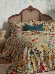 EW by Edinburgh Weavers Grey Morton Timeless Tribute Floral 200 Thread Count 100% Cotton Duvet Cover And Pillowcase Set - Image 2 of 4
