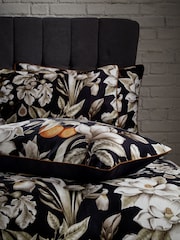 EW by Edinburgh Weavers Black Lavish Botanical 200 Thread Count 100% Cotton Sateen Co Duvet Cover And Pillowcase Set - Image 3 of 4