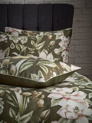 EW by Edinburgh Weavers Green Lavish Botanical 200 Thread Count 100% Cotton Sateen Co Duvet Cover And Pillowcase Set - Image 4 of 4