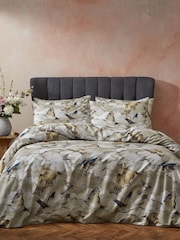 EW by Edinburgh Weavers Natural Flyaway Enchanting Avarian Luxury Slub 100% Cotton Cord Duvet Cover And Pillowcase Set - Image 1 of 4