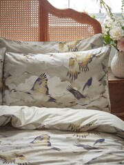 EW by Edinburgh Weavers Natural Flyaway Enchanting Avarian Luxury Slub 100% Cotton Cord Duvet Cover And Pillowcase Set - Image 3 of 4