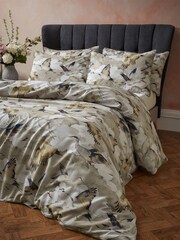 EW by Edinburgh Weavers Natural Flyaway Enchanting Avarian Luxury Slub 100% Cotton Cord Duvet Cover And Pillowcase Set - Image 4 of 4