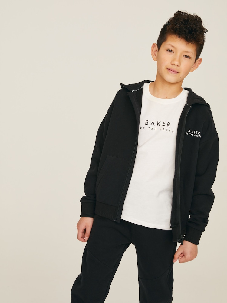 Baker by Ted Baker Zip Through 100% Cotton Hoodie and Jogger Set - Image 3 of 11