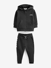 Черный - Baker by Ted Baker Толстовка и комплект джоггеров на молнии из 100% хлопка - Image 7 of 11