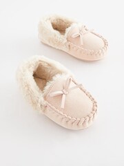 Pink Sparkle Moccasin Slippers - Image 4 of 7