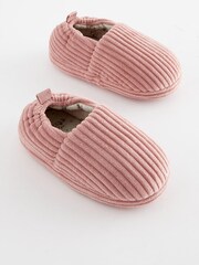 Розовый вельветовый - Флисовые тапочки из искусственного меха - Image 3 of 7