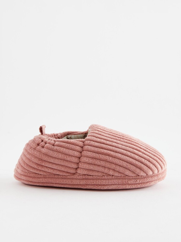 Pink Corduroy - Teddy Borg Fleece Slippers - Image 4 of 7